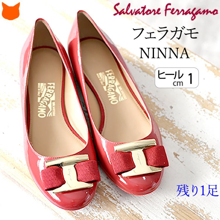 NINNA エナメル フラットパンプス レディース|フェラガモ Ferragamo 