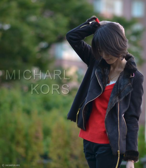 【MICHAEL michael kors】マイケルコース  ライダースファージャケット/レディース/アウター/ブルゾン/ジャケット/上着/ライダース/ジャンバー/コート/フェイクファー/ショート丈/短め/ジップアップ/インポート/ブランド/レディース/正規品/  | ブランドセレクト ...