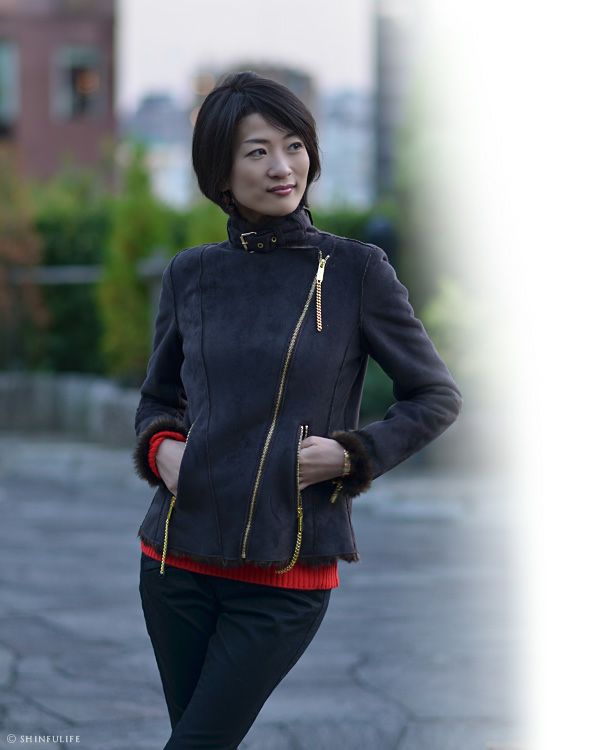 MICHAEL KORS マイケルコース 美しき テーラード レザージャケット 黒 ラム