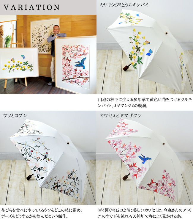 折畳み 傘 晴雨兼用 家庭画報×今森光彦コラボ オーレリアンの庭 折畳み 傘 晴雨兼用 家庭画報×今森光彦コラボ オーレリアンの庭
