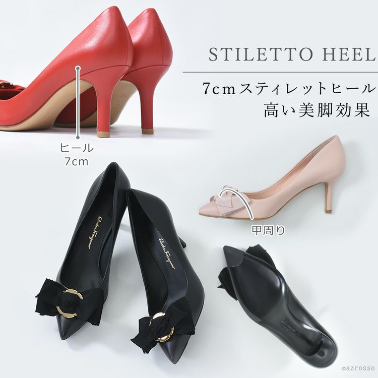 TALLA 0684800 タッラ ポインテッドトゥ レザーパンプス|フェラガモ 