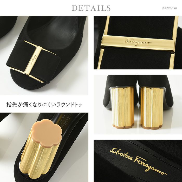 超美品 箱付 フェラガモ Salvatore Ferragamo 現行ロゴ ウェッジ