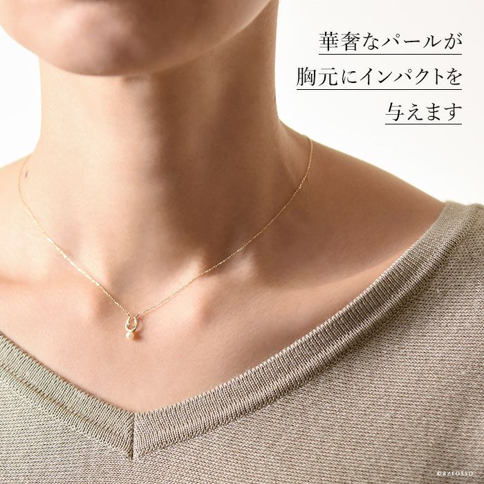 馬蹄 ネックレス 10K パール｜Cotalatte Peepo コタラッテ