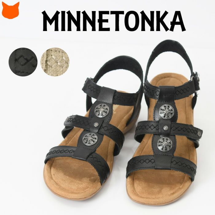 モカシンで有名なブランドのストラップレザーサンダル