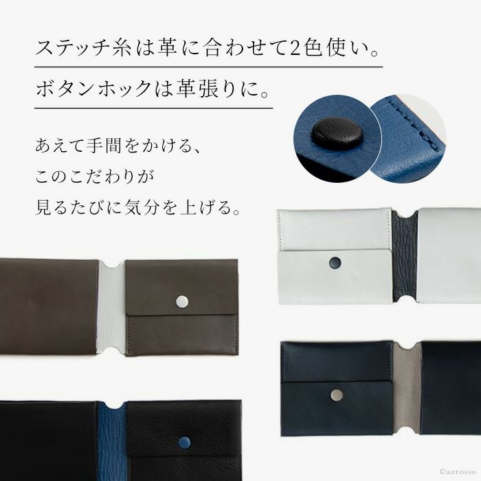 本革 ミニ財布 二つ折り メンズ ヘルベチカボールド Helvetica boldの通販