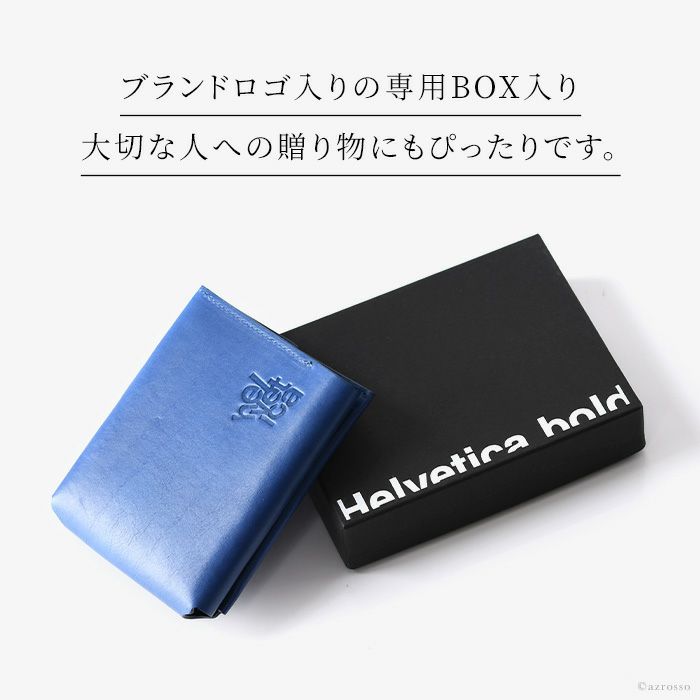 本革 ミニ財布 二つ折り メンズ ヘルベチカボールド Helvetica boldの通販