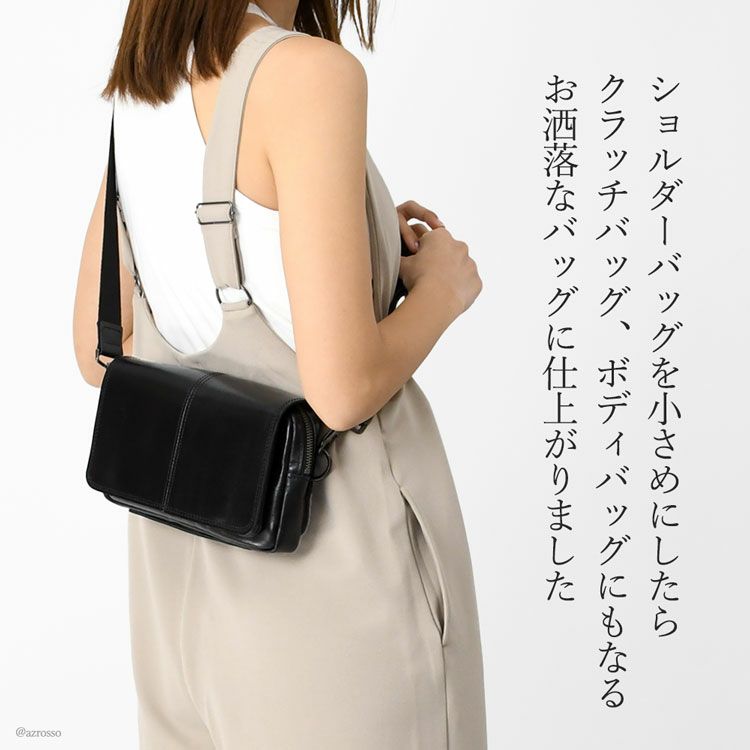 新品未使用】Makin Kim レザーショルダーバッグ ブラック