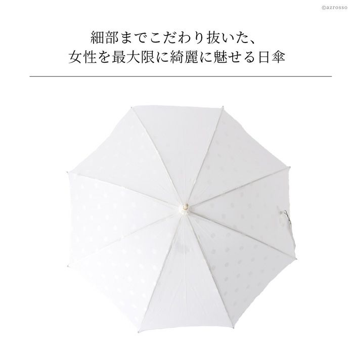ワカオ 日傘 折りたたみ 水玉ドット WAKAO 日本製日傘 バンブー