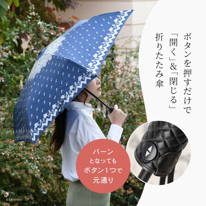 【新品未使用】UVION 折りたたみ日傘 utatane 傘 日傘 完全遮光100％ 晴雨兼用 スライドショート 日本