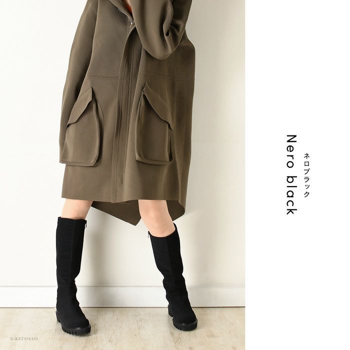 23cm-25.5cm│ストレッチ ロングブーツ 3.5cm ローヒール ブーツ 23cm-25.5cm│ストレッチ ロングブーツ 3.5cm ローヒール ブーツ