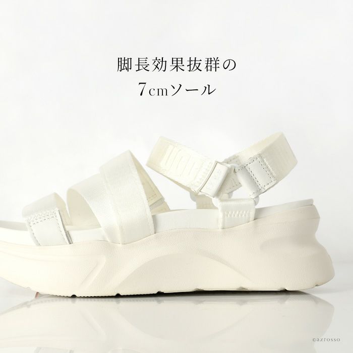 UGG アグ　ストライプ ウェッジサンダル　リボン　ホワイト　ブラック　23.5 UGG アグ Lennon Slingback Sandals フラットサンダル サンダル
