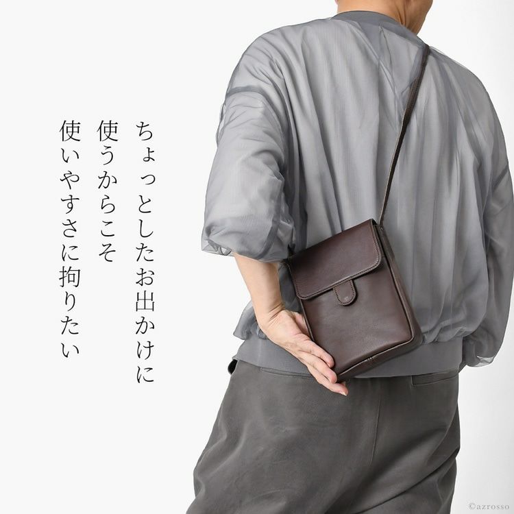 AFB ショルダーバッグ　初期型 ミニ ショルダーバッグ レザー 縦型 日本製 豊岡鞄 服部の通販