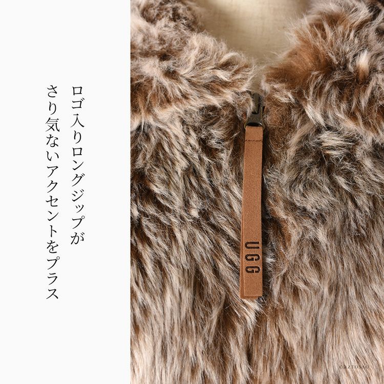 UGG ブラウン ファーコート 襟付き