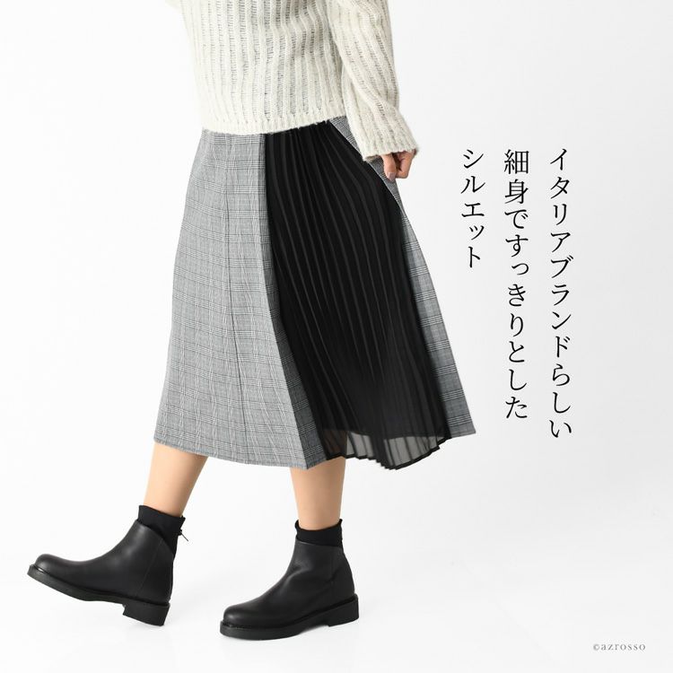 本革 ショートブーツ 厚底 ソックスブーツ YAYA-O イタリア製 Patrizia 