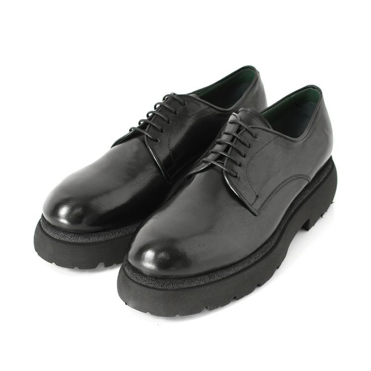 定番低価新品 カルピエッレ プレーントゥ レザーダービーシューズ 革靴 ラバーソール 靴