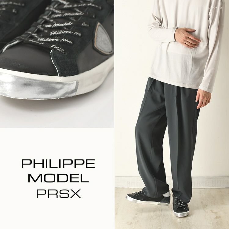 レザー スニーカー 本革 黒 結ばない 靴紐 Prsx Prlu MA01