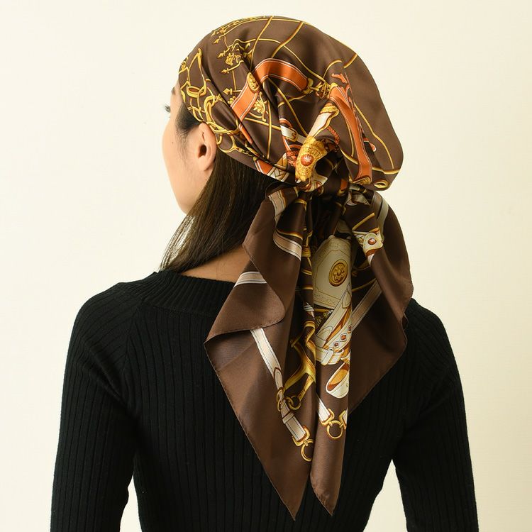 ヘッドスカーフ 日本製 医療用帽子 シルクスカーフ 横浜スカーフ