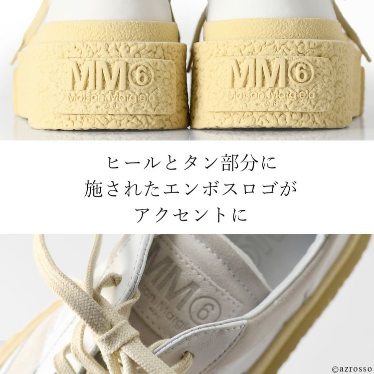 スニーカー 厚底 本革 レディース イタリア製 ブランド mm6 Maison Margiela エムエム6 メゾンマルジェラ