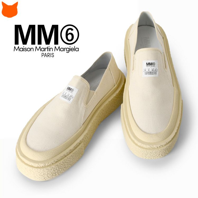 スリッポン 厚底 キャンバス メンズ イタリア製 ブランド mm6 Maison 