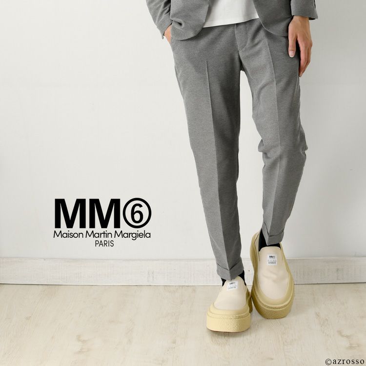 スリッポン 厚底 キャンバス メンズ イタリア製 ブランド mm6 Maison 