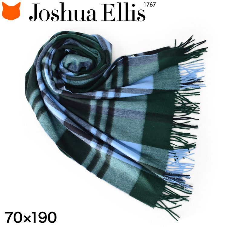 今期新品 Joshua Ellis CPG60211 カシミヤ チェックストールストール