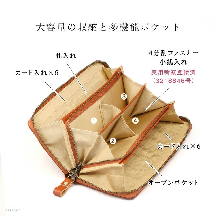 本革 長財布 日本製 メンズ 小銭入れ 仕切り ポケット 豊岡工房