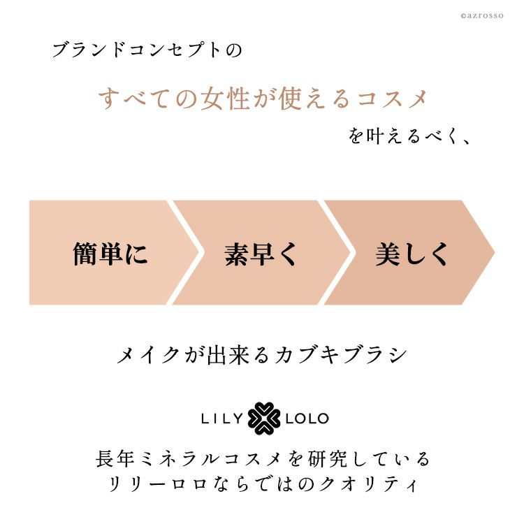 リリーロロ ミネラルパウダー用カブキブラシ ミニサイズ 携帯用