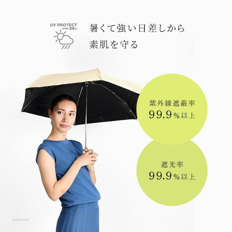 晴雨兼用 日傘 サコッシュ 付き 遮光 折りたたみ レディース