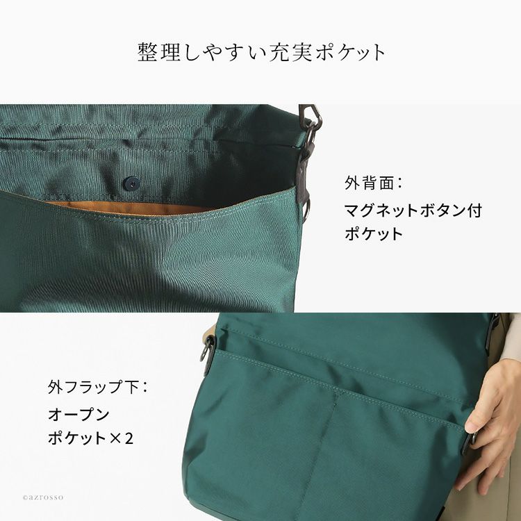 口折れ ショルダーバッグ レディース 軽量 2way ナイロン 日本製 口折れ ショルダーバッグ レディース 軽量 2way ナイロン 日本製