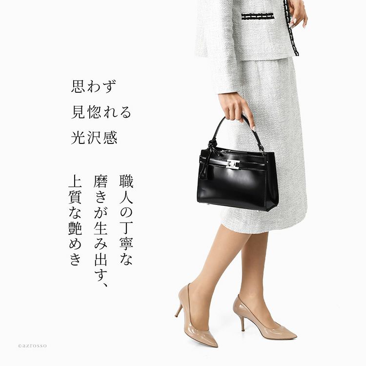 ショルダーバッグとして斜めがけもできる2wayミニバッグ。きれいめでフォーマルシーンにも活躍するイタリア製ショルダーハンドバッグ