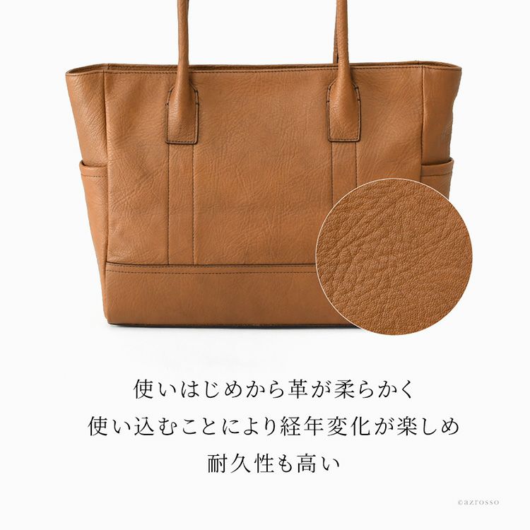 KIYOKAWA メンズ 本革 ビジネストートバッグ 16インチPC＆A4収納