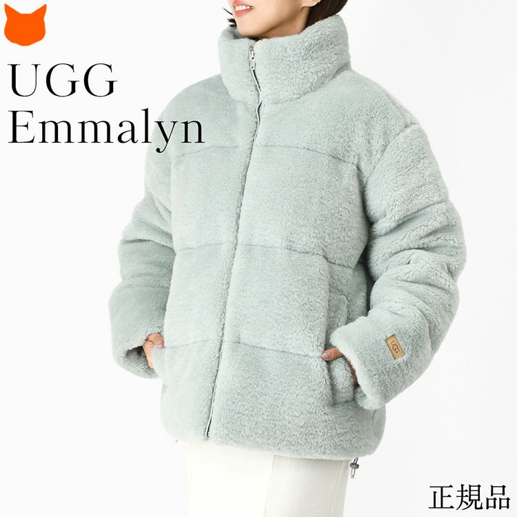 軽い暖かいもこもこアウター、UGG Emmalyn Fluff Puffer Jacket(アグ エマリン フラッフ パッファー ジャケット)をおしゃれに着こなす女性モデル