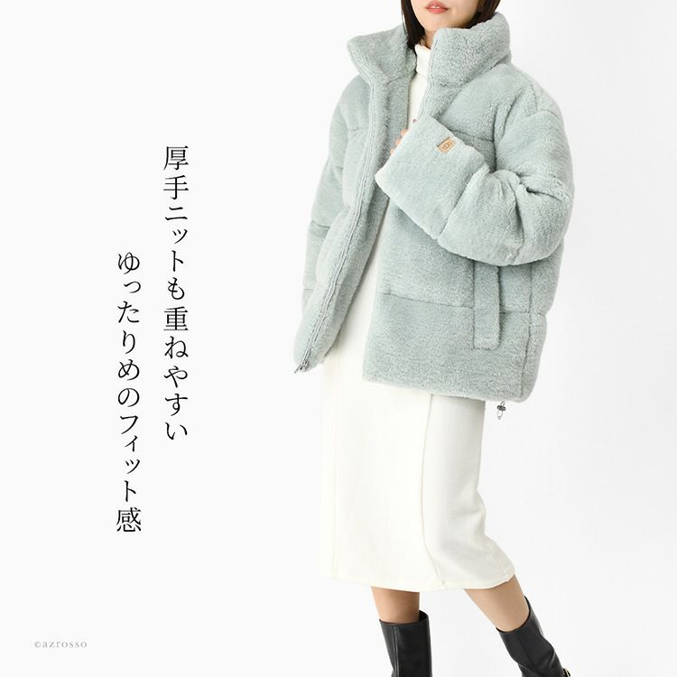 ugg アウター レディース ボア ブルゾン 軽い 暖かい ミドル丈 グレー